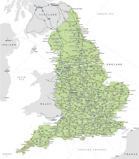 Grande Detallado Mapa De Carreteras De Inglaterra Con Ciudades My Xxx