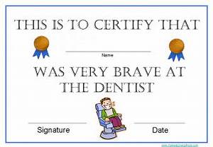 Printable Certificates For Dentists