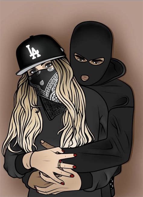 Gangsta Couple Arte De Pareja Negra Arte De Pareja Arte Cholo
