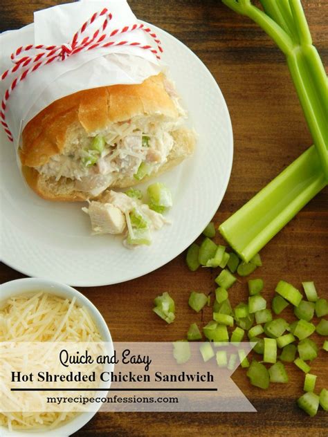 Shredded chicken is an easy, healthy protein that you can add to salads and veggie bowls, burritos, enchiladas, tacos, wraps, sandwiches. Quick and Easy Hot Shredded Chicken Sandwiches - My Recipe Confessions