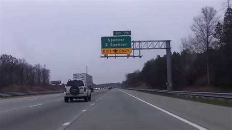 Interstate 85 Leading To Spencer North Carolina Youtube