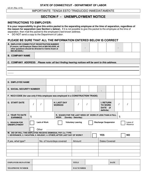 Printable Pt 61 Form