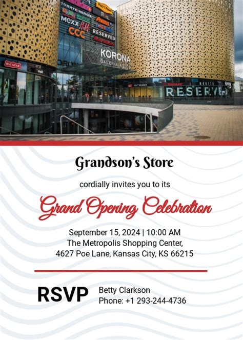 Store Opening Invitation Template Free Pdf Word Psd Apple Pages