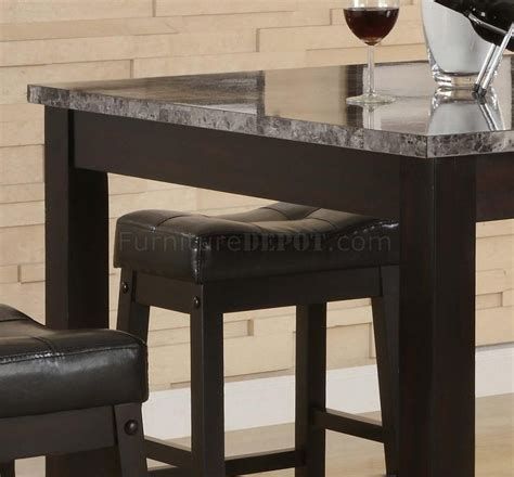 When searching for a kids bedroom set, size is arguably the most important factor. Black Modern 5Pc Faux Marble Top Counter Height Dining Set