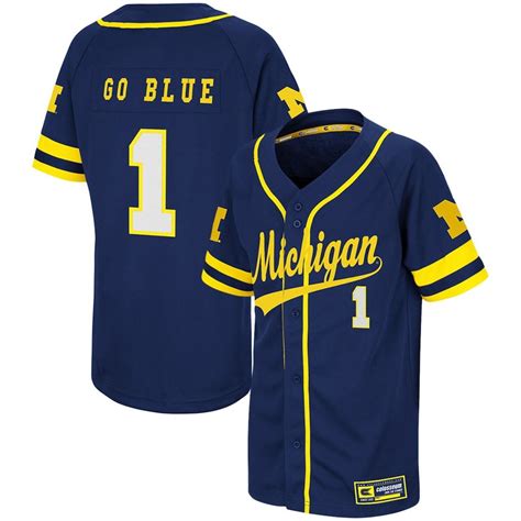Michigan Gear Go Blue Michigan Wolverines Baseball Jerseys