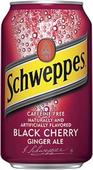 Schweppes Black Cherry Ginger Ale 12 Oz Nutrition