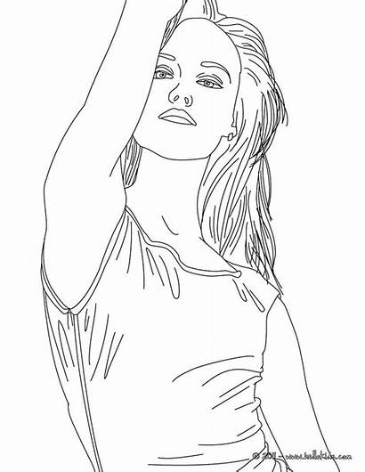 Coloring Pages Realistic Vanessa Paradis Person Singer