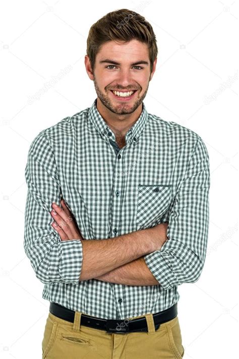 Smiling Man With Arms Crossed — Stock Photo © Wavebreakmedia 97066110