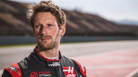 The french racing driver said he was 'sort of ok' as he reclined in a. Looking sharp // Romain Grosjean celebrates launch of 2017 Haas challenger