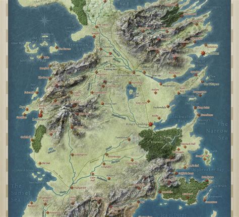 Westerlands Gameofthrones Game Of Thrones Map Westeros Map