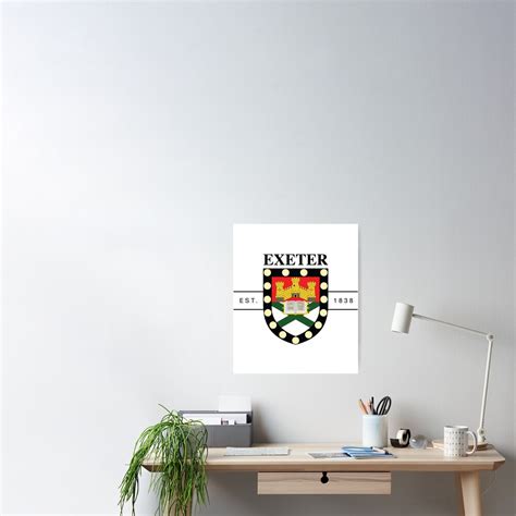 University Of Exeter Coat Of Arms Poster For Sale By Urbantale Redbubble