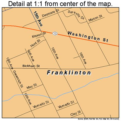 Franklinton Louisiana Street Map 2227190