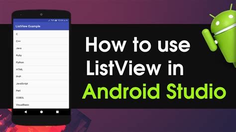 How To Use Listview In Android Studio Android Tutorials Youtube