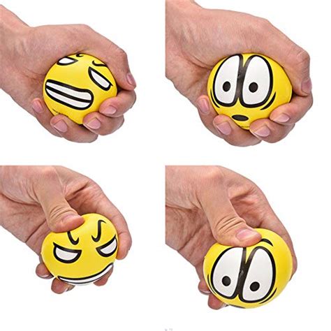 Liberty Imports 24 Pack Yellow Squeeze Emoji Stress Balls Soft Foam