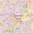 Addis Ababa Map and Addis Ababa Satellite Image