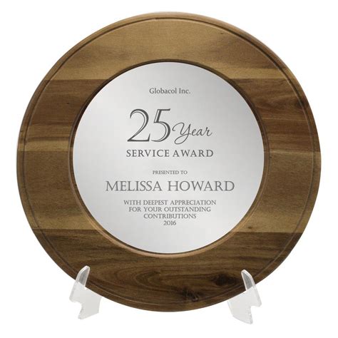 Personalized Years Of Service Award Wooden Plate