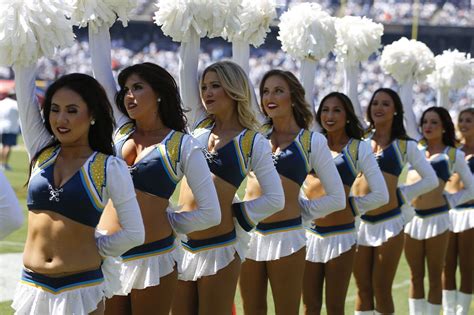 san diego chargers cheerleaders perform during the first half of an nfl football game against
