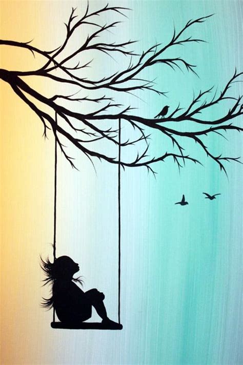 Amazing Silhouettes Art For Inspiration 31 Simple Oil Painting Art