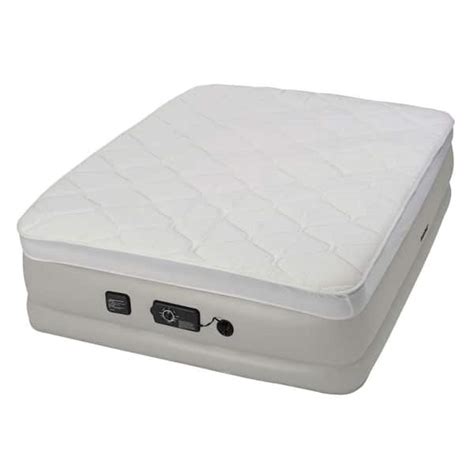 Insta Bed 18 In Queen Raised Pillow Top Air Mattress Airbed With Never