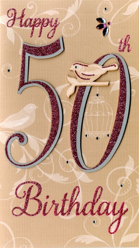 Happy 50th Birthday Card Printable Printable Birthday Cards