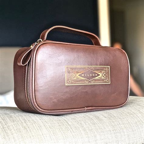 Personalized Mens Leather Dopp Kit Leather Toiletry Bag For Etsy
