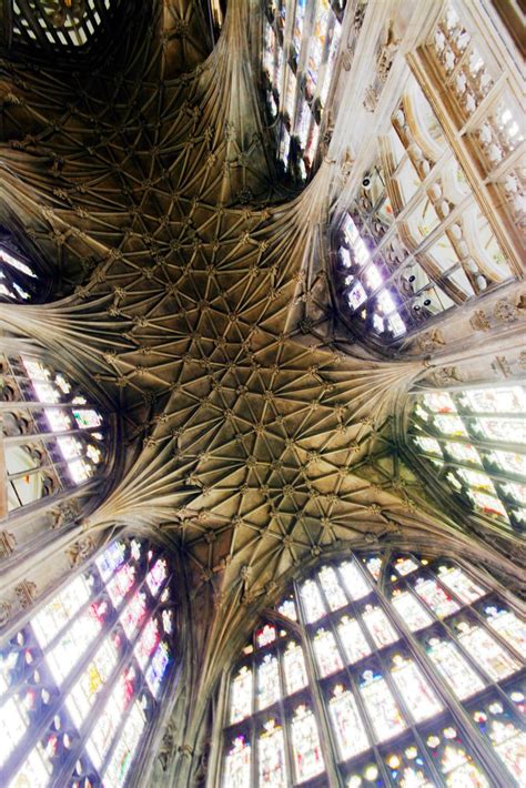 Gloucester Glass Looking Up In The Lady Chapel Gloucester Flickr