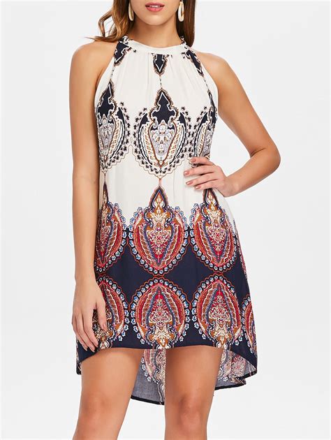 38 Off Bohemian Ethnic Print Swing Dress Rosegal