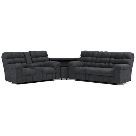Signature Design By Ashley Wilhurst Casual 3 Piece Reclining Sectional