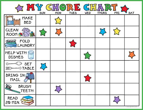 Printable Chore Charts And Job Lists For Kids By Dj Inkers