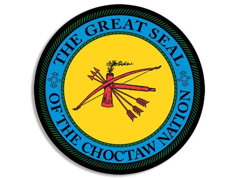 4x4 Inch Round Choctaw Nation Seal Sticker Car Decal