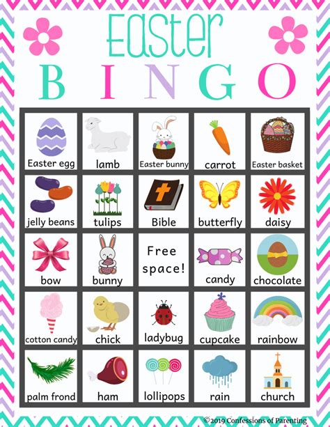 Easter Bingo Free Printable Confessions Of Parenting