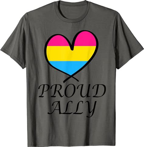 proud ally heart flag lgbt gay pride support pansexual lgbtq t shirt clothing