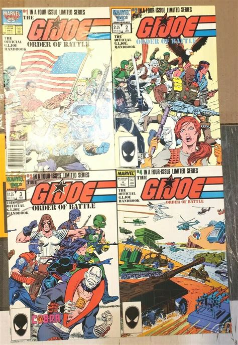 Mavin Gi Joe Order Of Battle 1 2 3 4 Marvel Comics 1986 Guide