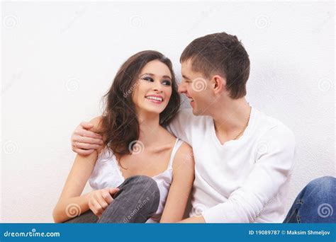 A Young And Loving Brunette Caucasian Couple Stock Image Image Of Emotional Love 19089787