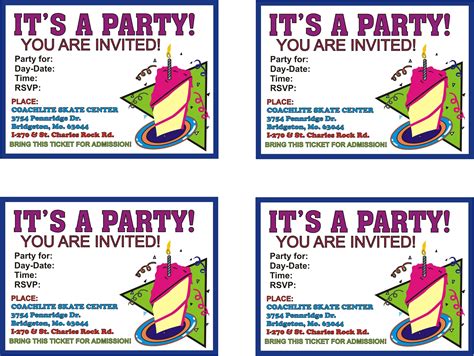 Free Custom Printable Birthday Party Invitations
