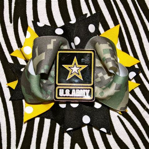Us Army Hair Bow By Meganshaircandy On Etsy Military Crafts
