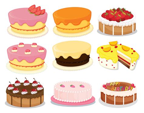 Cakes Collection Vector Art At Vecteezy