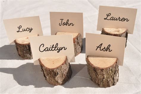 20 Wood Place Card Holders Rustic Place Card Holders With