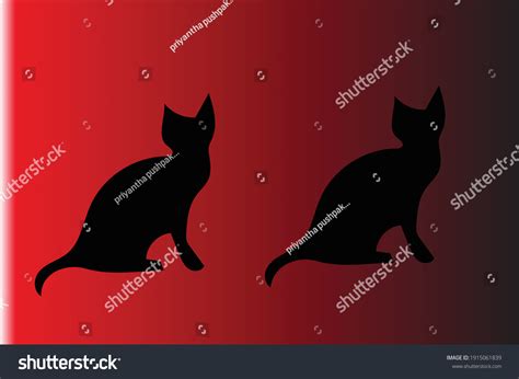 Black Cat Silhouette Elegant Cat Sitting Stock Vector Royalty Free