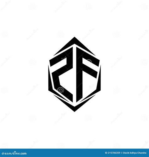 initial zf logo design with shield style logo business branding stock vector illustration of