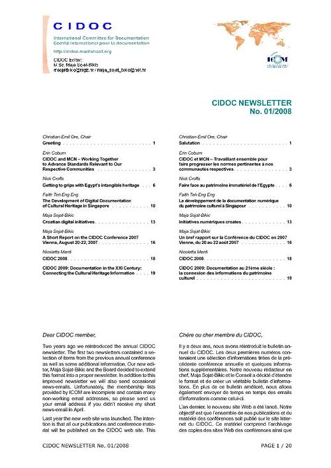 Bulletin 2008 Icom Cidoc Icom Cidoc