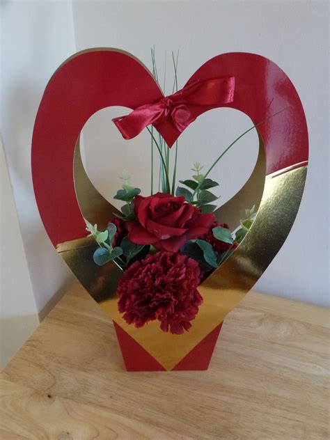 Valentine Arrangement In Heart By Indigo Blooms Floral Arrangements