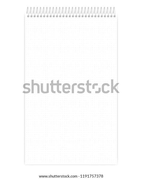 Top Spiral Dot Grid Notebook Realistic Vector Mockup Wire Bound Legal