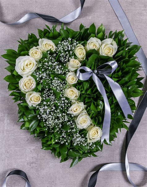 These beautiful contemporary butterflies can be made in many different designs. White Rose Funeral Heart Sympathy Flowers - The Cape Town ...