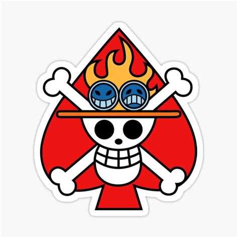 Ace Jolly Roger Sticker For Sale By Falianzstd Redbubble