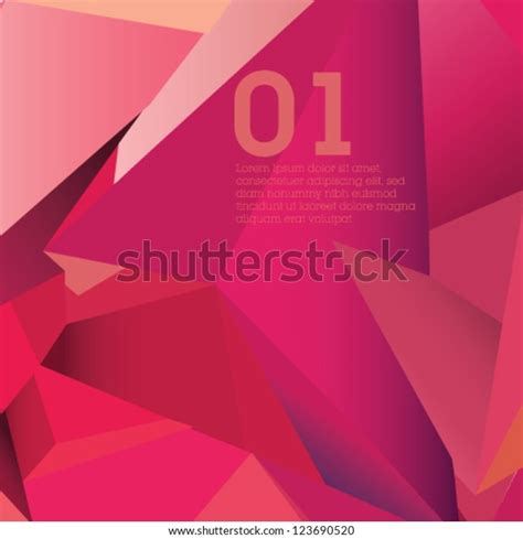Pink Polygonal Design Abstract Form Suitable 스톡 벡터로열티 프리 123690520