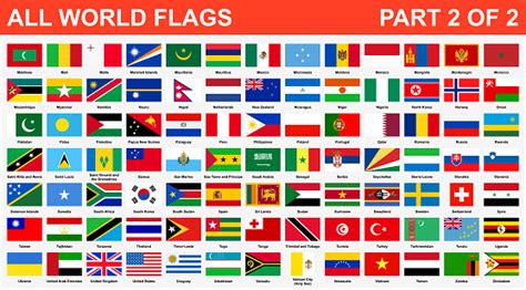 Alle Flaggen Der Welt In Alphabetischer Reihenfolge Teil 2 Von 2 Stock