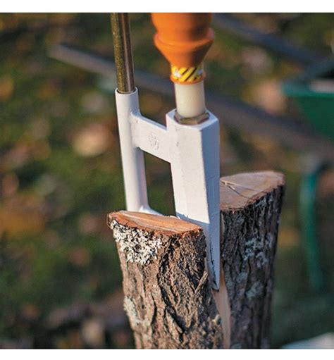 Splitting Firewood With Log Splitter