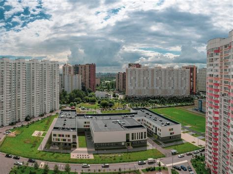 Premium Photo Panoramic View Of Modern Residential Complex For