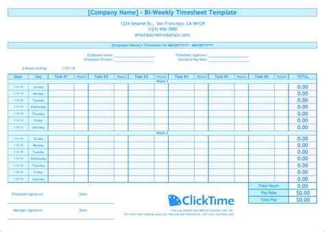Free Excel Biweekly Timesheet Template Of Employee Timesheet My Xxx